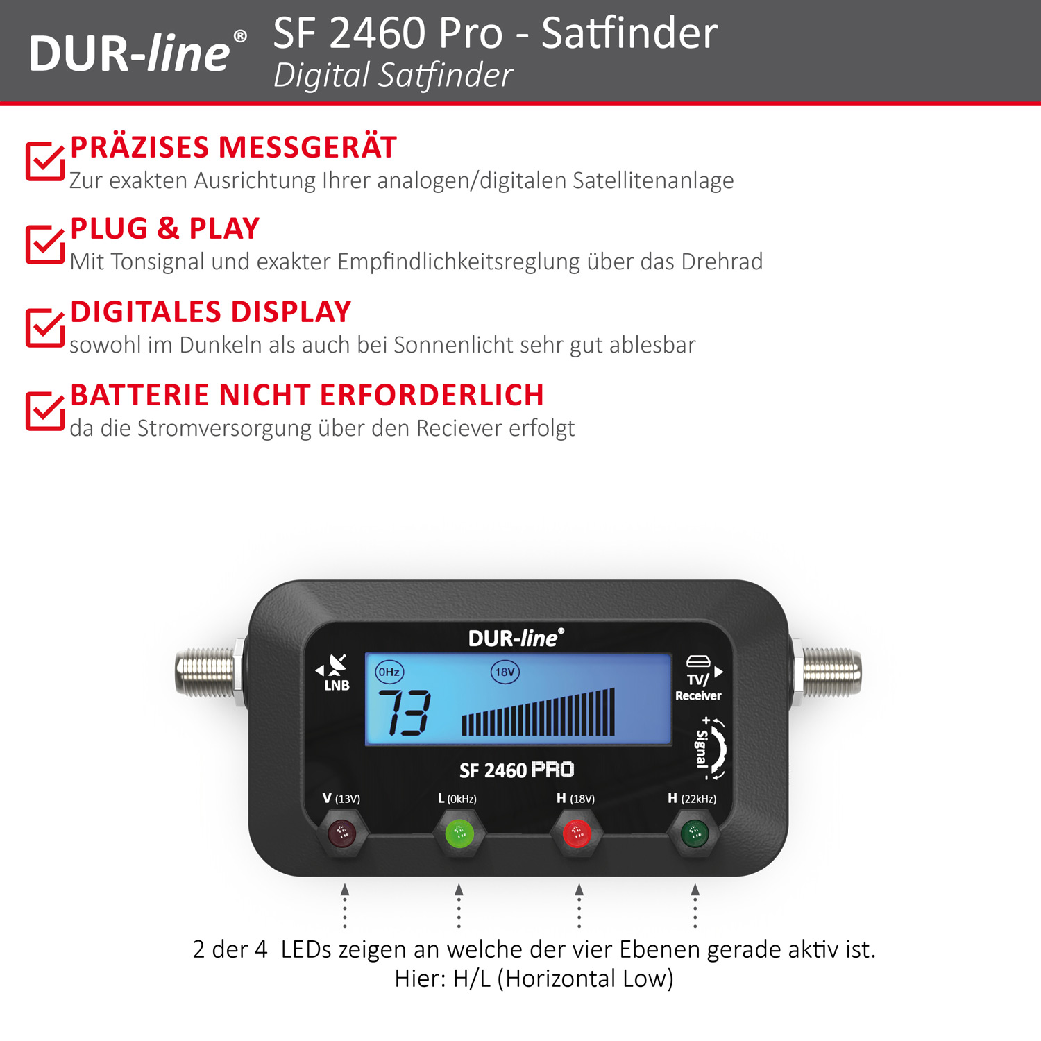 DUR-line SF 2460 Pro - Satfinder DUR-line SF 2460 Pro - Satfinder